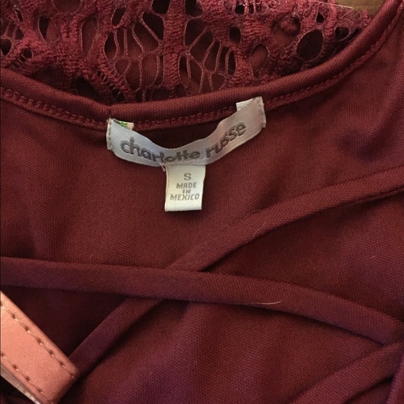 Burgundy Lace Blouse - Picture 5 of 8
